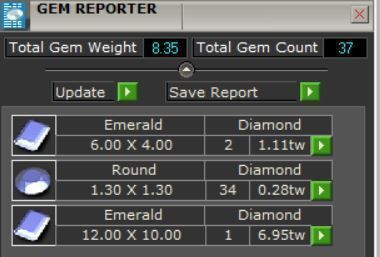 Emerald 3 Stone Art Deco Ring 3D print model_12