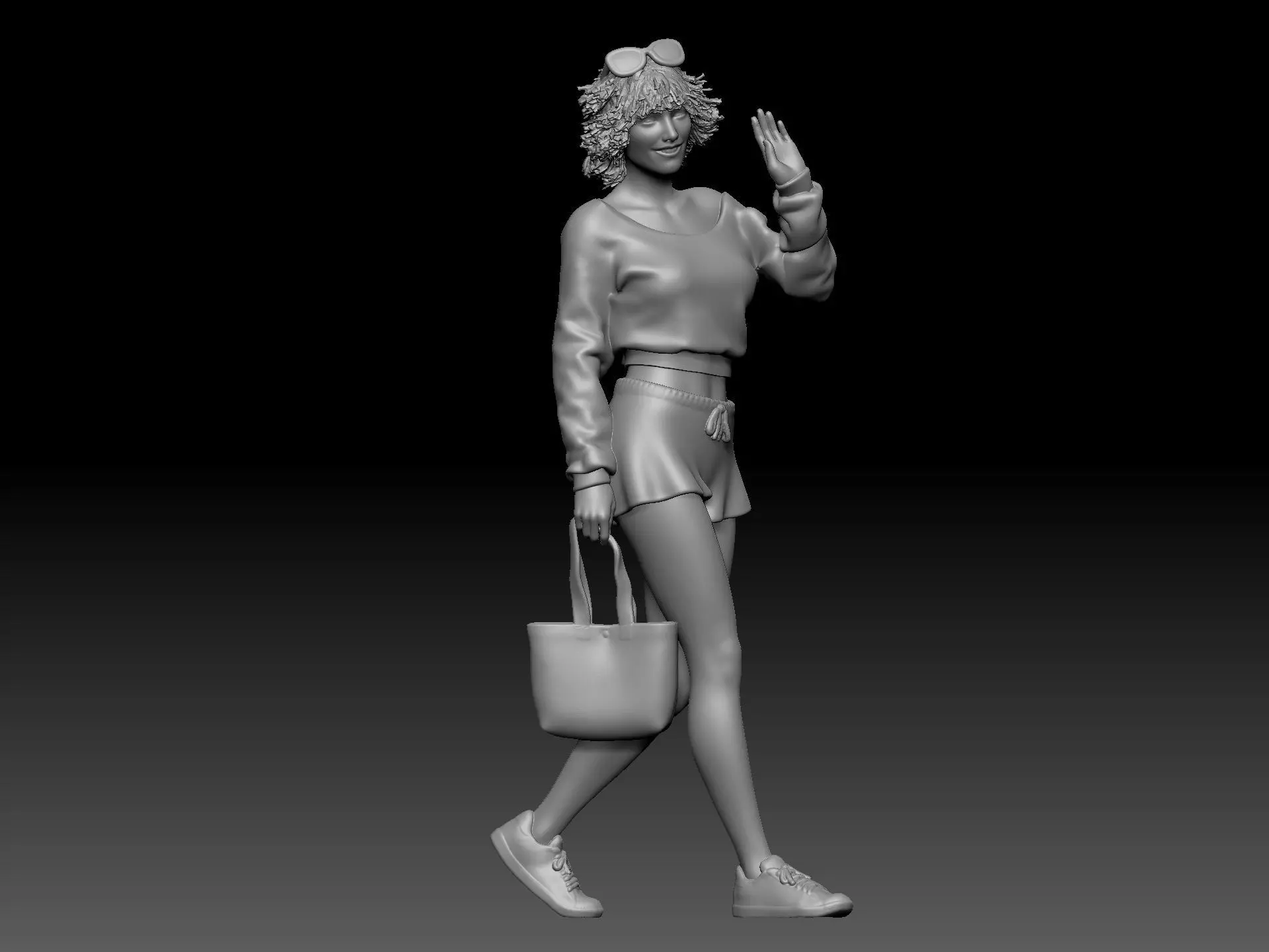 girl smile 3 3D print model_0