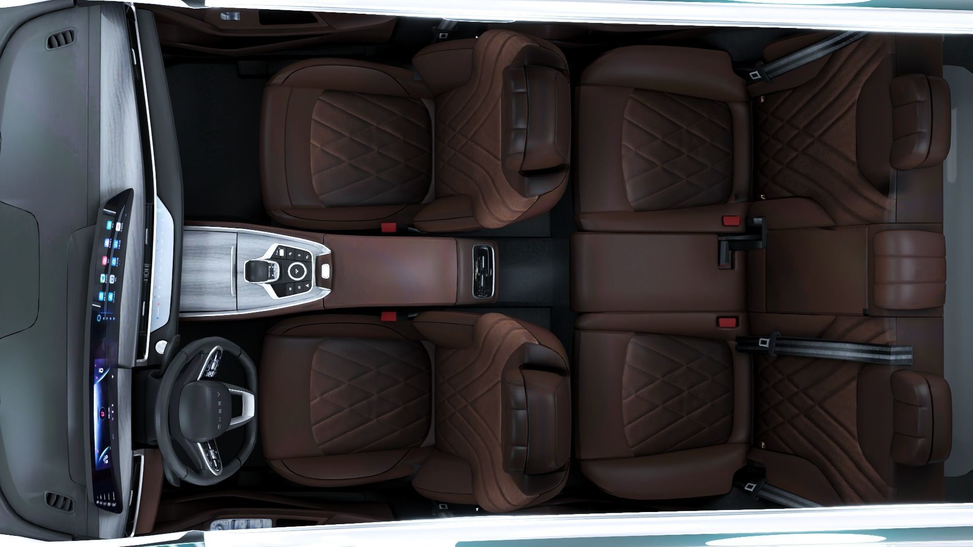 Chery Tiggo 8 PRO AWD 2023 with interior  Low-poly 3D model_10