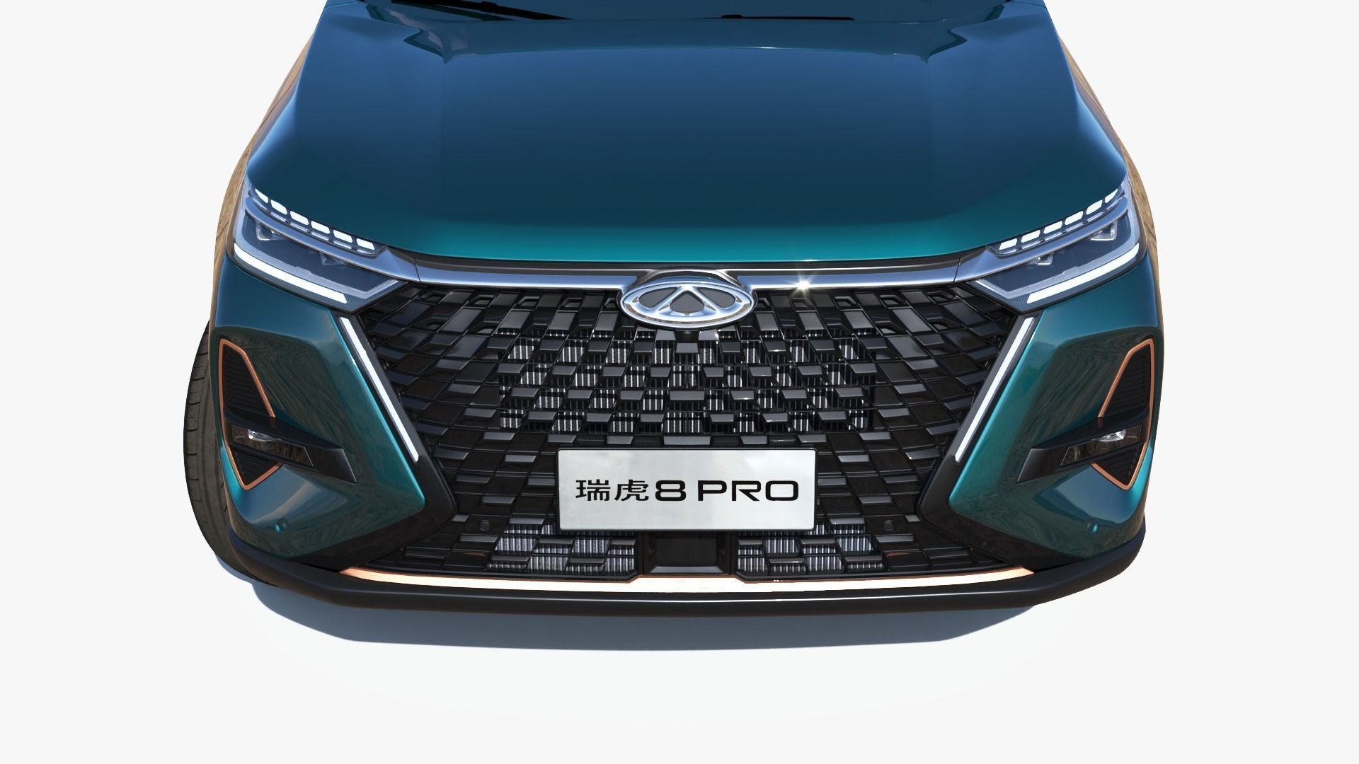 Chery Tiggo 8 PRO AWD 2023 with interior  Low-poly 3D model_4