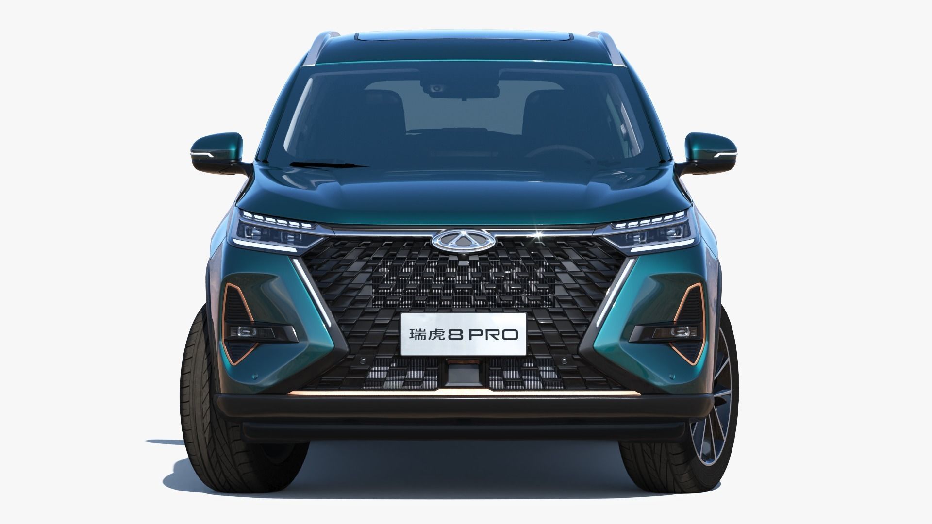 Chery Tiggo 8 PRO AWD 2023 with interior  Low-poly 3D model_3