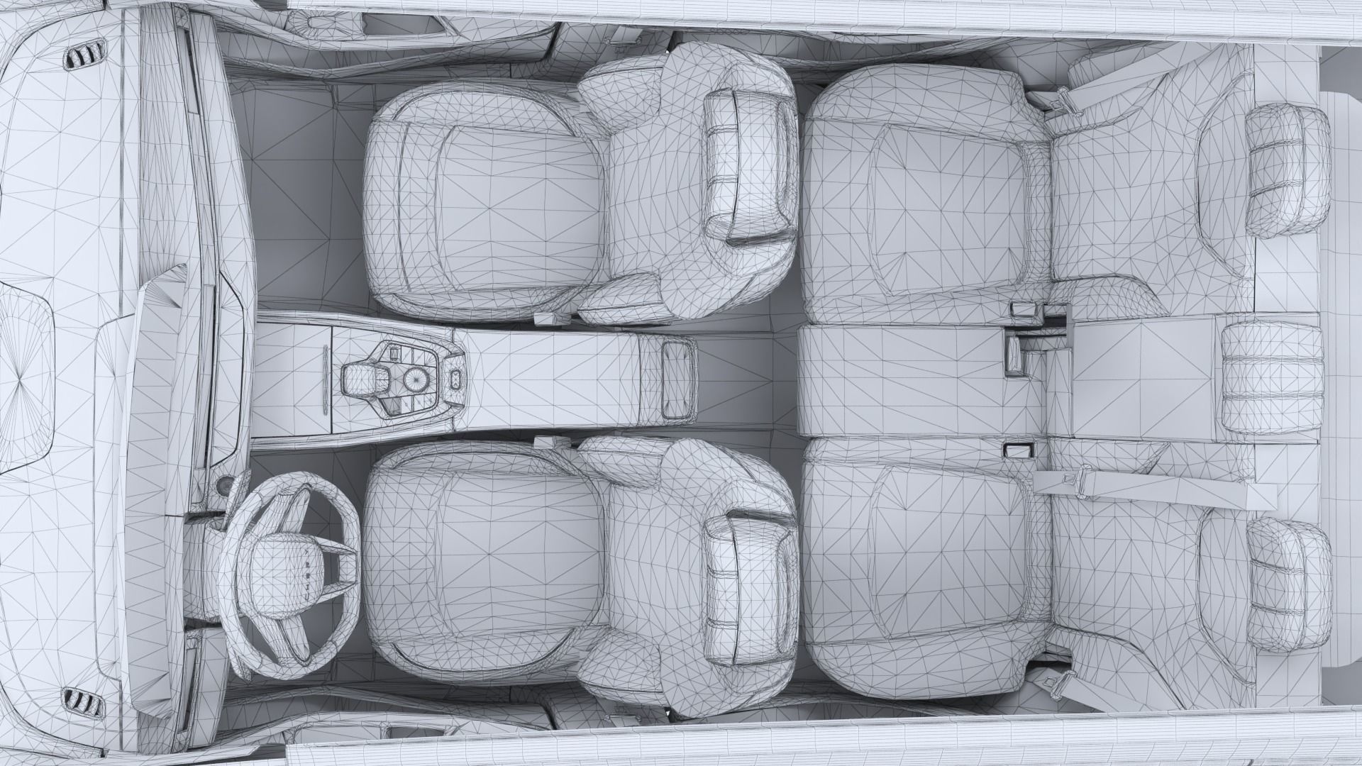 Chery Tiggo 8 PRO AWD 2023 with interior  Low-poly 3D model_19