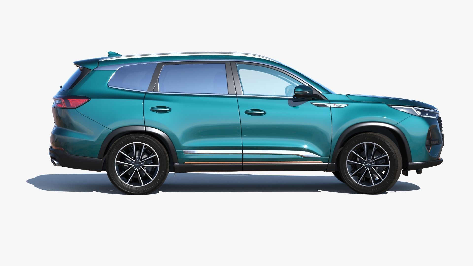 Chery Tiggo 8 PRO AWD 2023 with interior  Low-poly 3D model_12