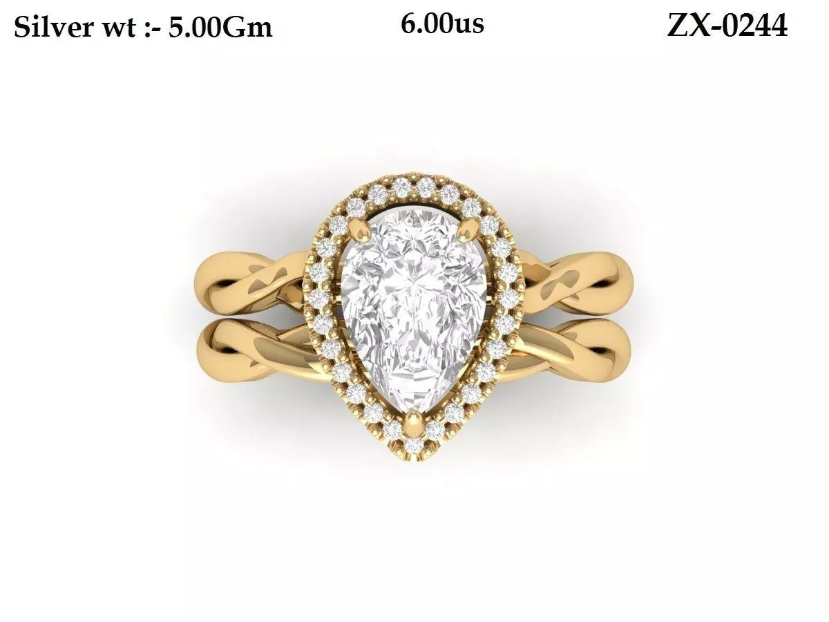  Pear Infinity  Ring 3D print model_0