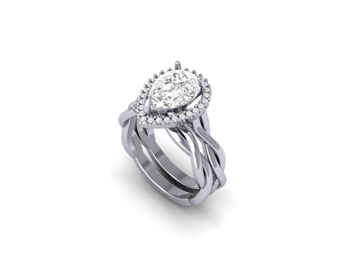  Pear Infinity  Ring 3D print model_5