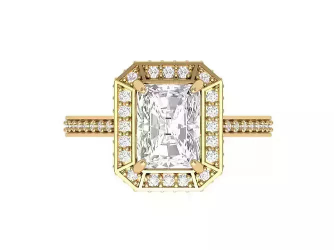 Emerald Art Deco Ring