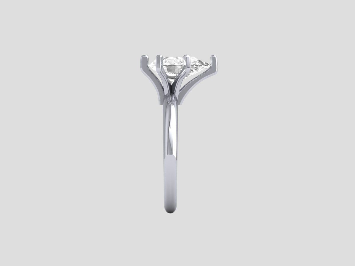 Pear Solitaire Ring 3D print model_10