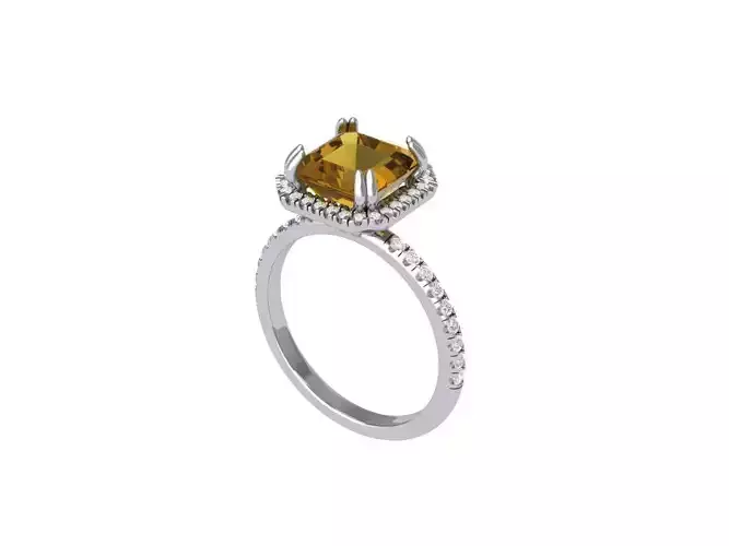  Asscher Solitair Ring
