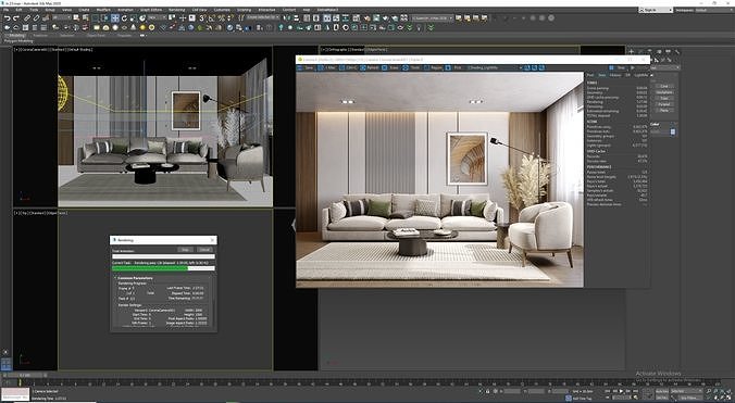 interior living room scene 20 3D model 5