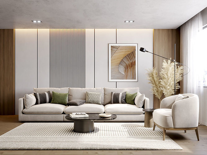interior living room scene 20 3D model