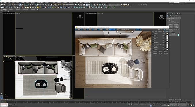 interior living room scene 20 3D model 6