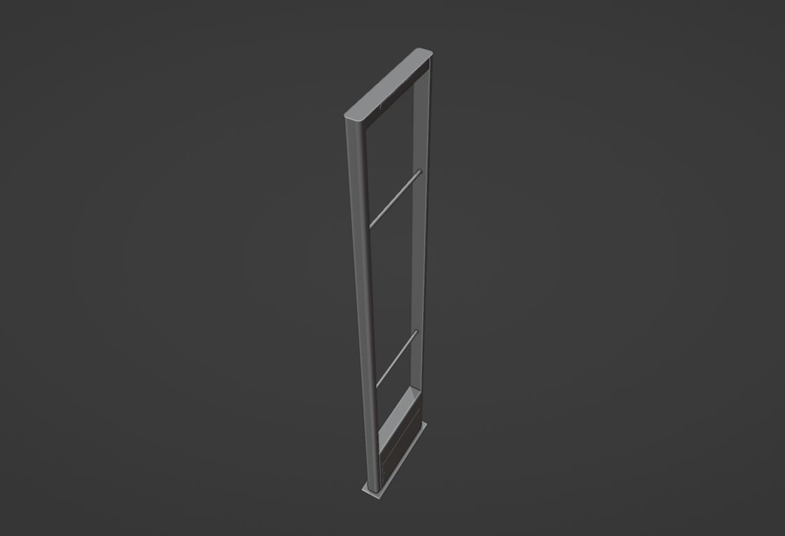 Store Security Gates Low-poly 3D model_14