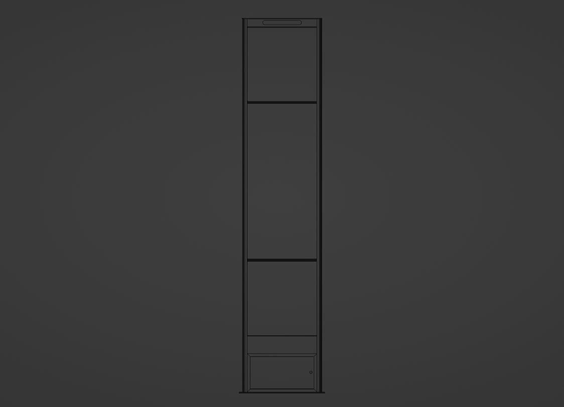 Store Security Gates Low-poly 3D model_17