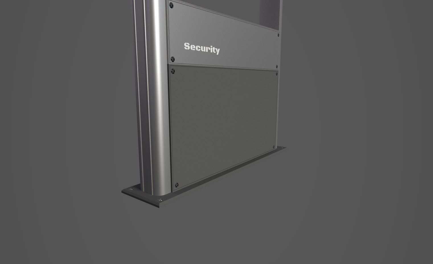 Store Security Gates Low-poly 3D model_9