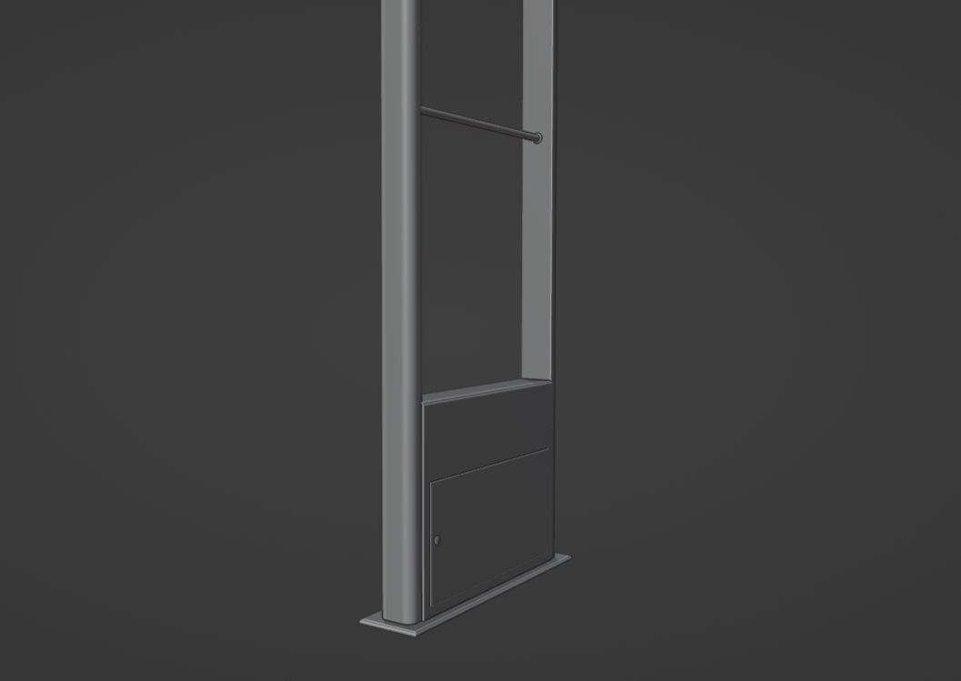 Store Security Gates Low-poly 3D model_13