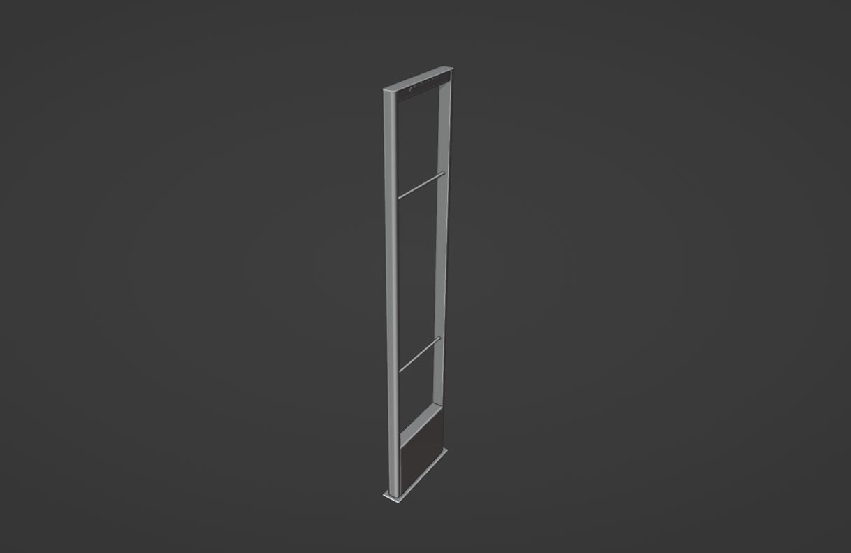 Store Security Gates Low-poly 3D model_12