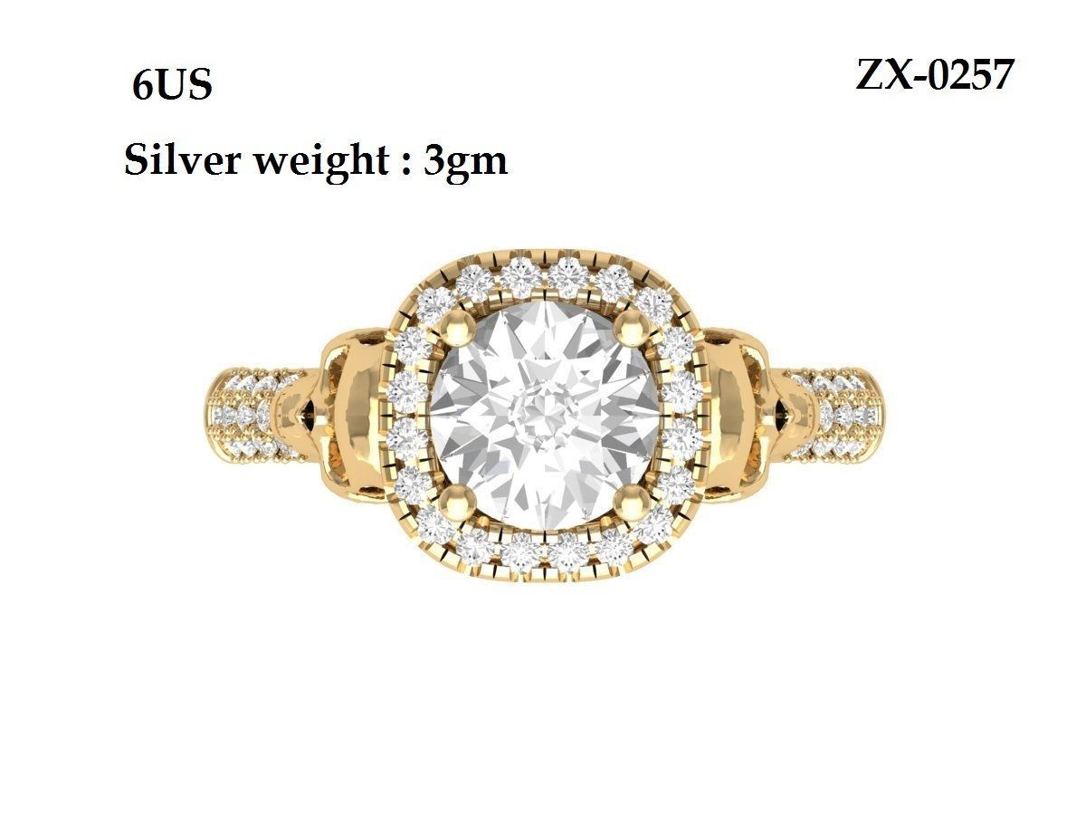 Scull Engagement ring 3D print model_4