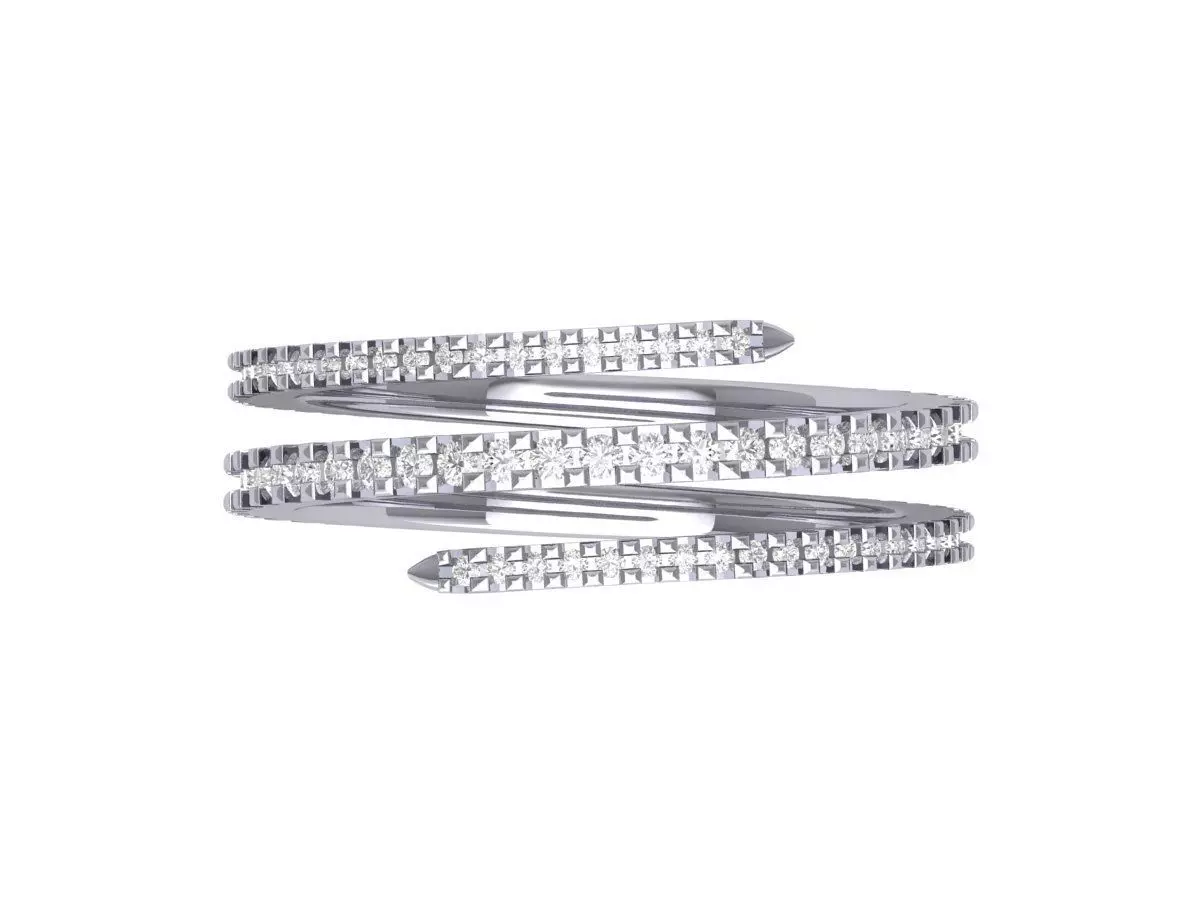 Adjustable Nail Ring For Women 3D print model