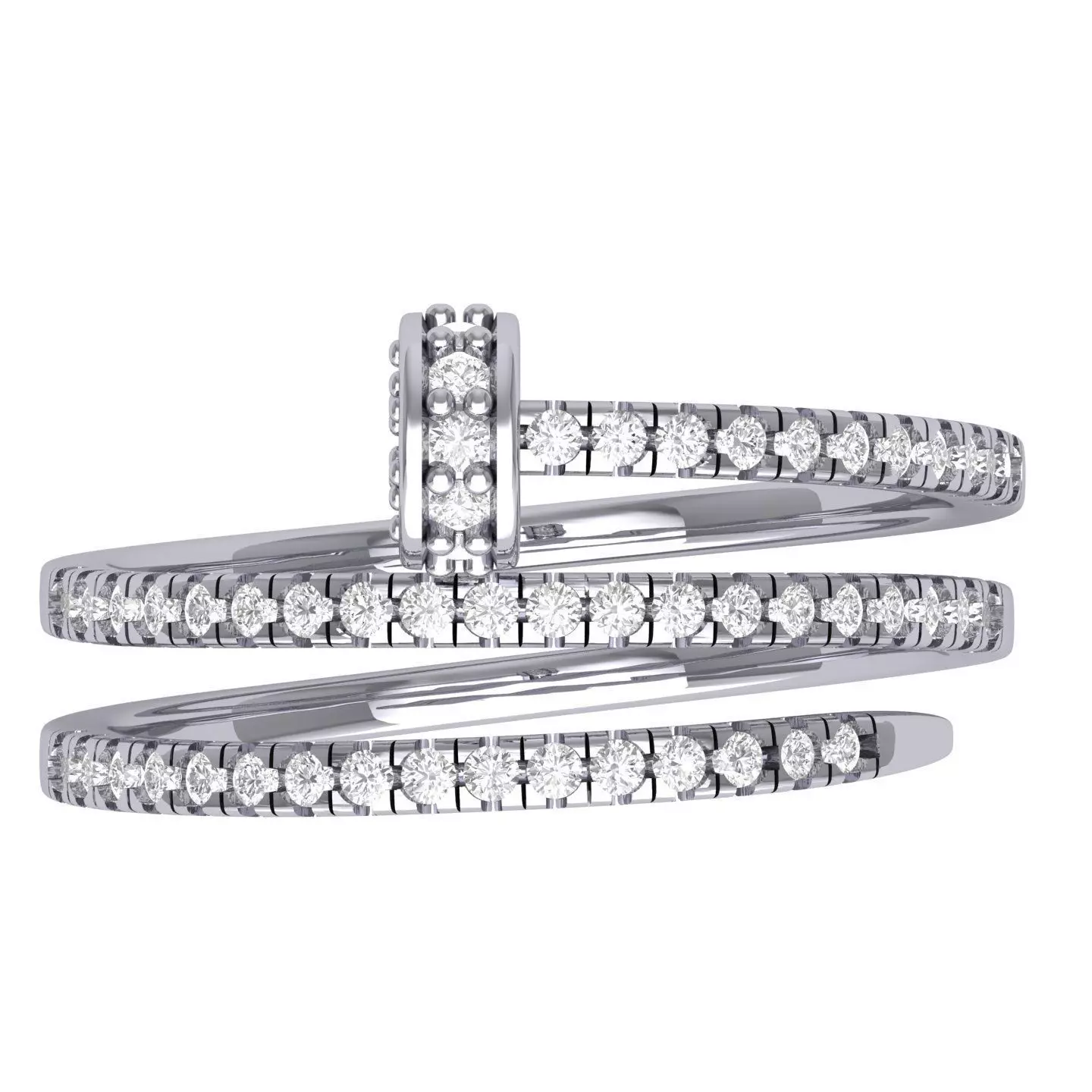 Adjustable Nail Ring For Women Ring 3D print model