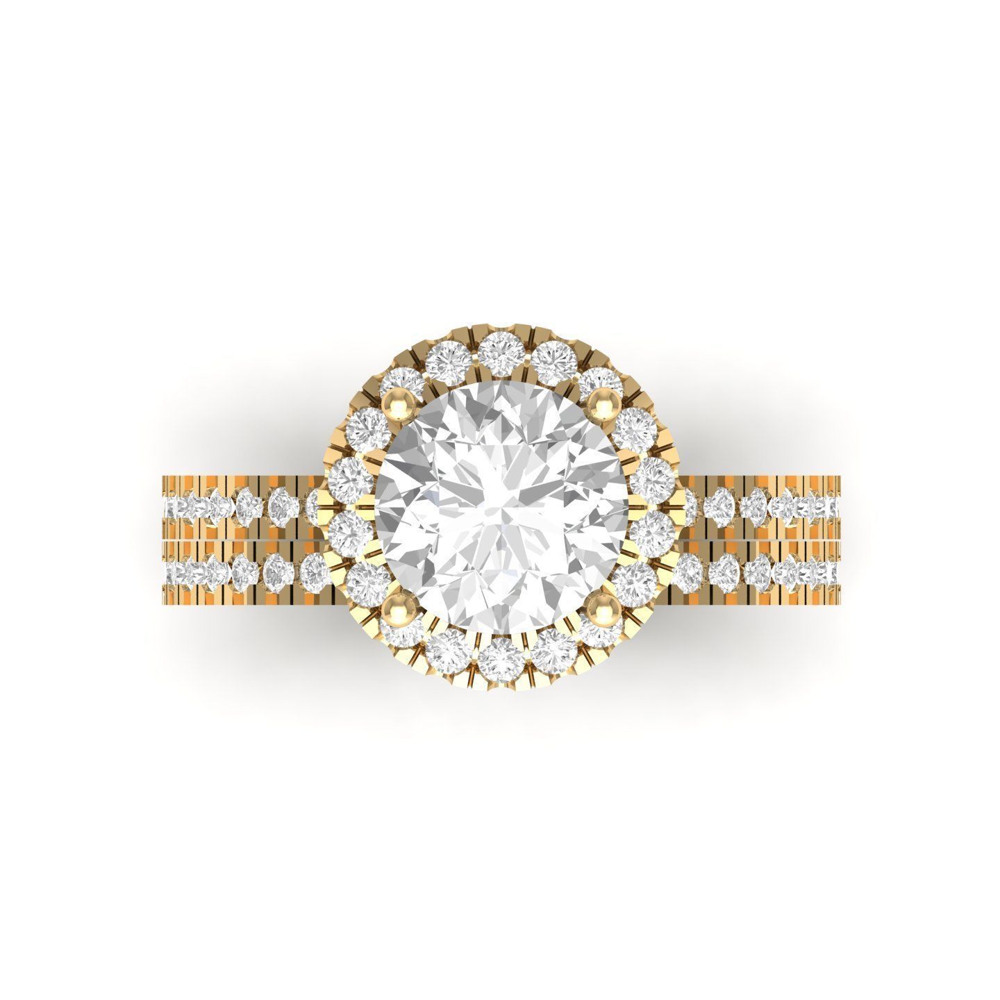 Wedding Ring 3D print model_5