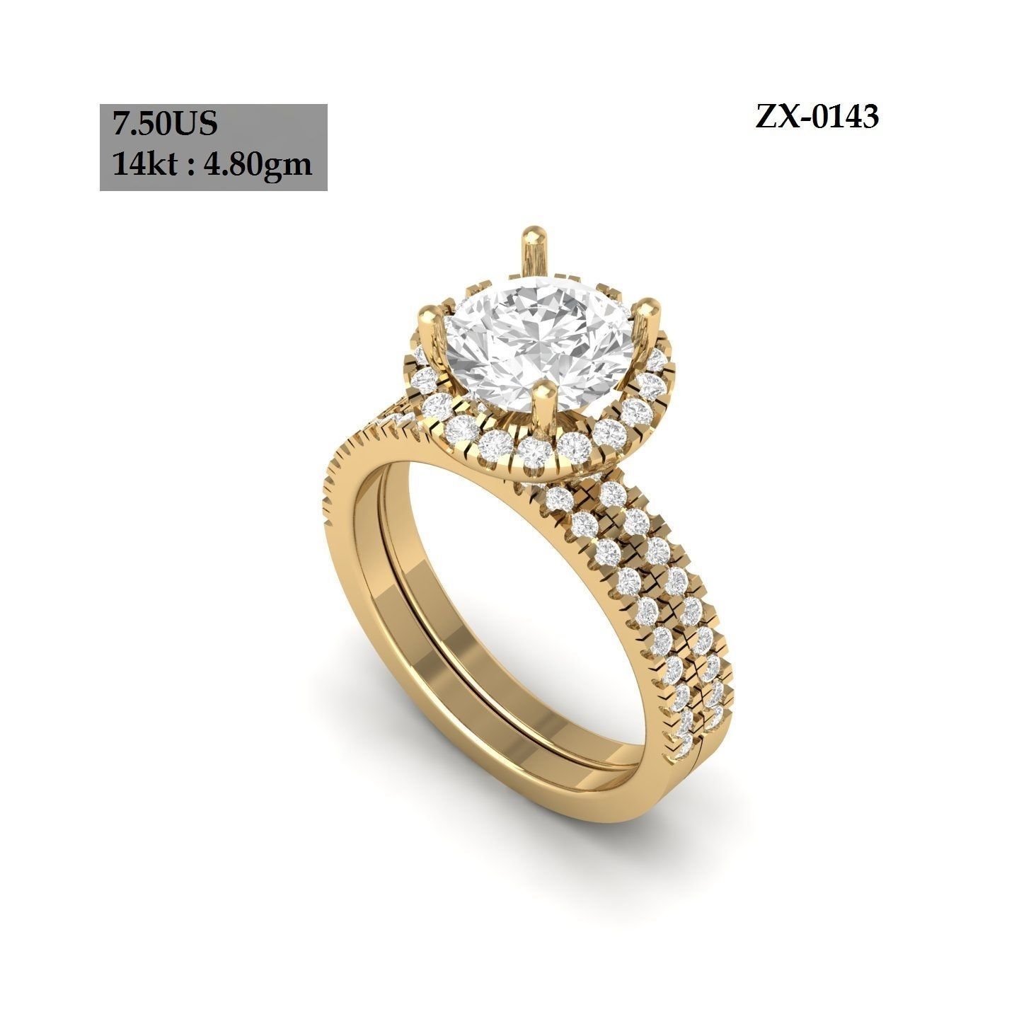 Wedding Ring 3D print model_2