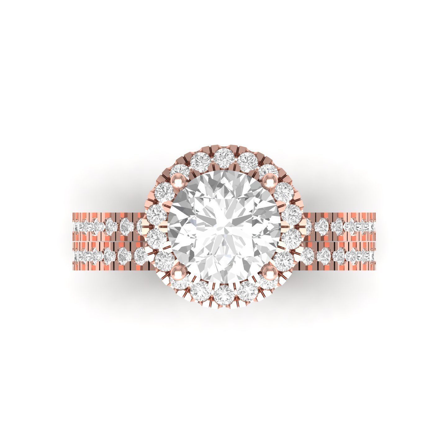 Wedding Ring 3D print model_4