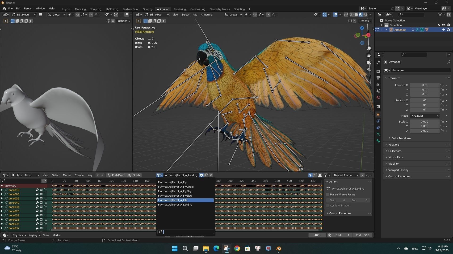 Parrot A1 3D model_8