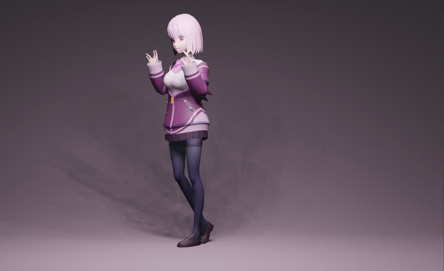 Anime Character - Akane Shinjo 3D model_7