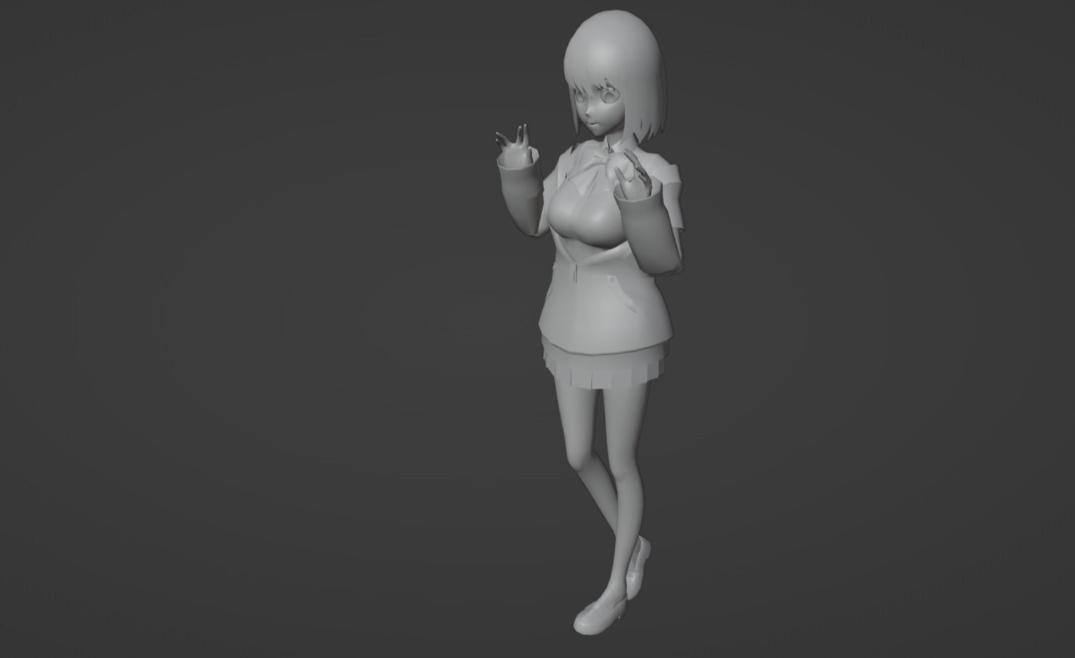 Anime Character - Akane Shinjo 3D model_10