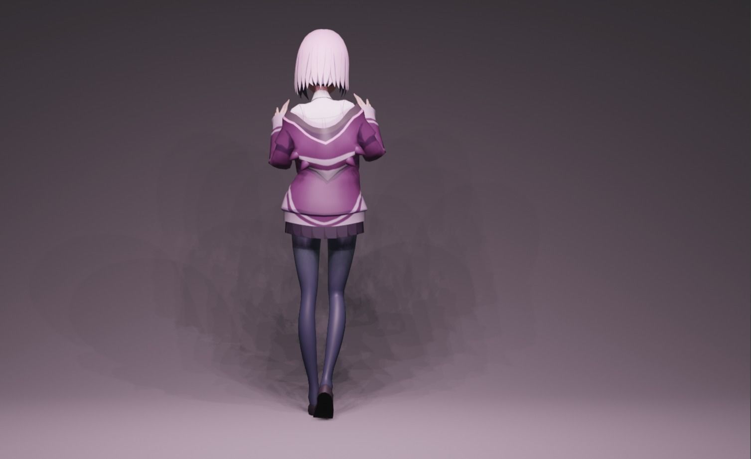 Anime Character - Akane Shinjo 3D model_4