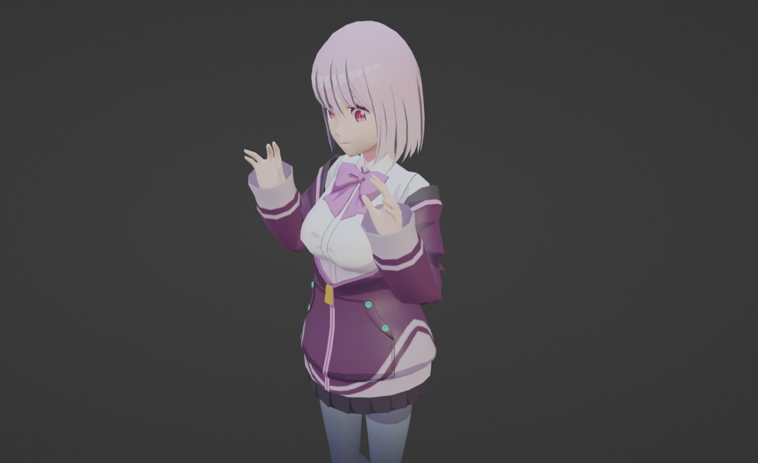 Anime Character - Akane Shinjo 3D model_9