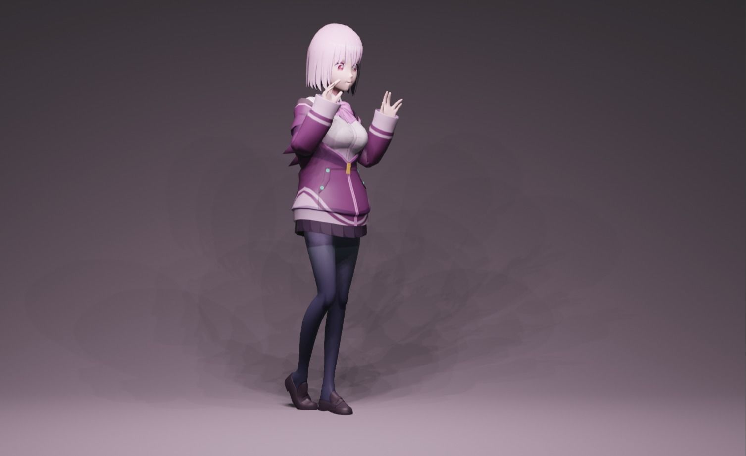 Anime Character - Akane Shinjo 3D model_1