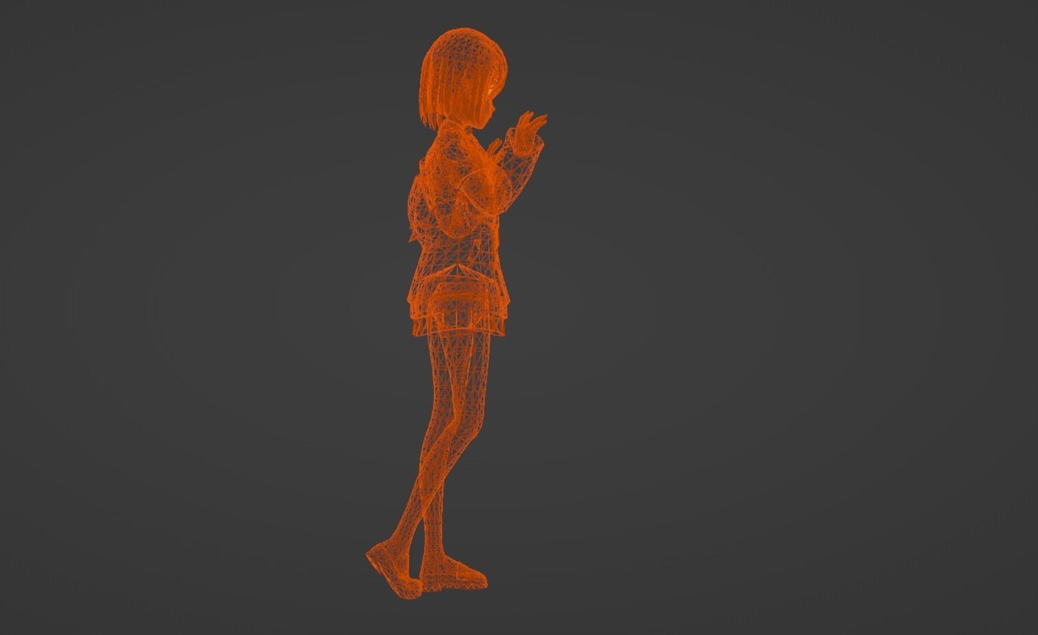 Anime Character - Akane Shinjo 3D model_14