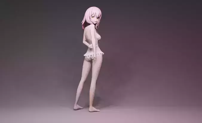 Anime Character - Amane  3D model