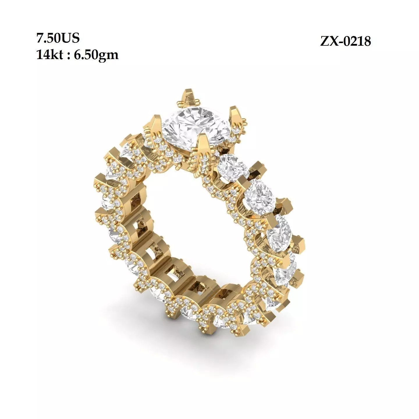 Solitaire Engagement Art Deco Ring 3D print model