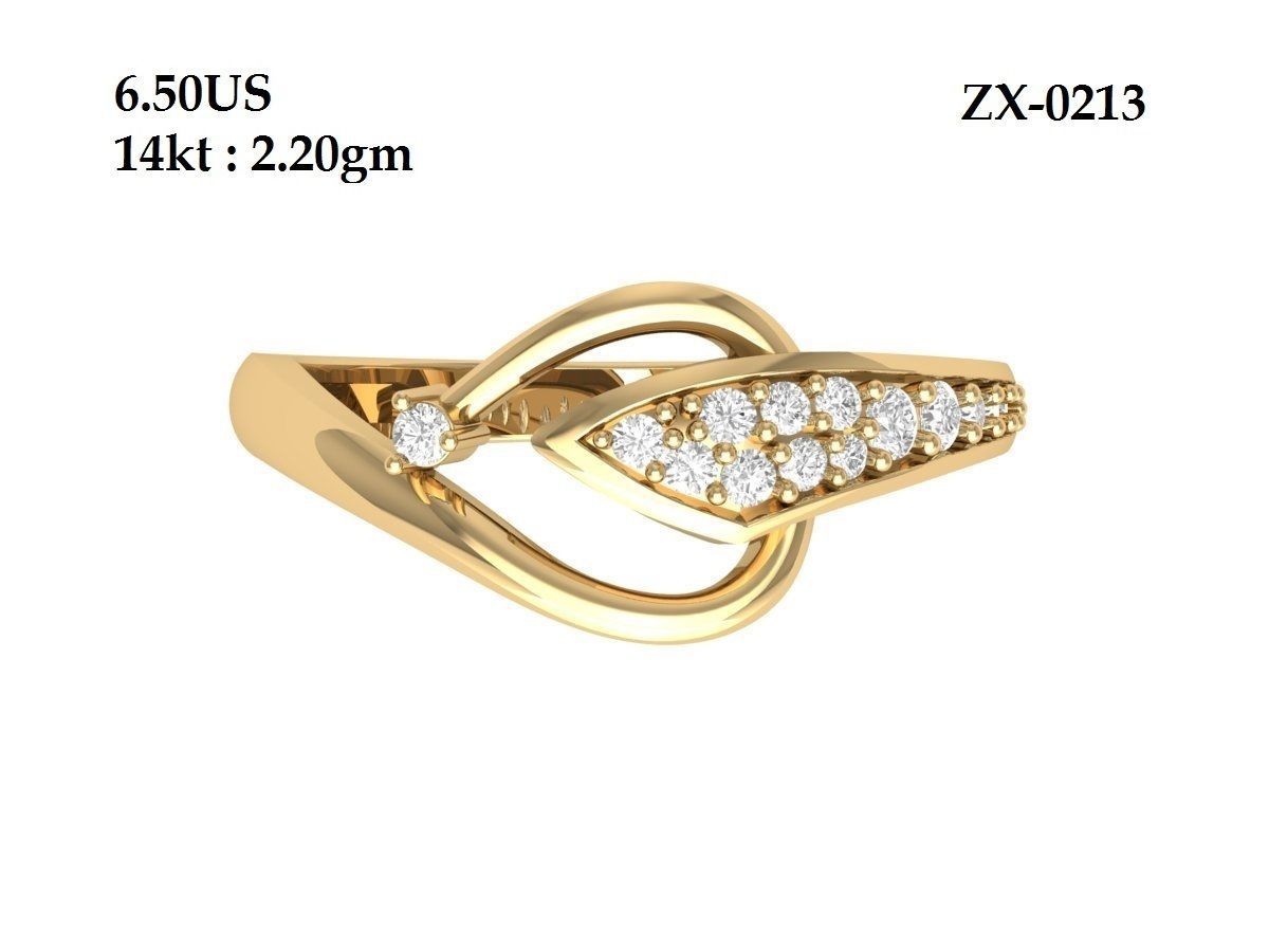 Wedding Ring 3D print model_4