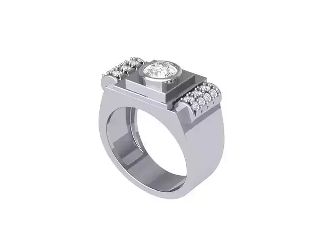 Man Art Deco Ring