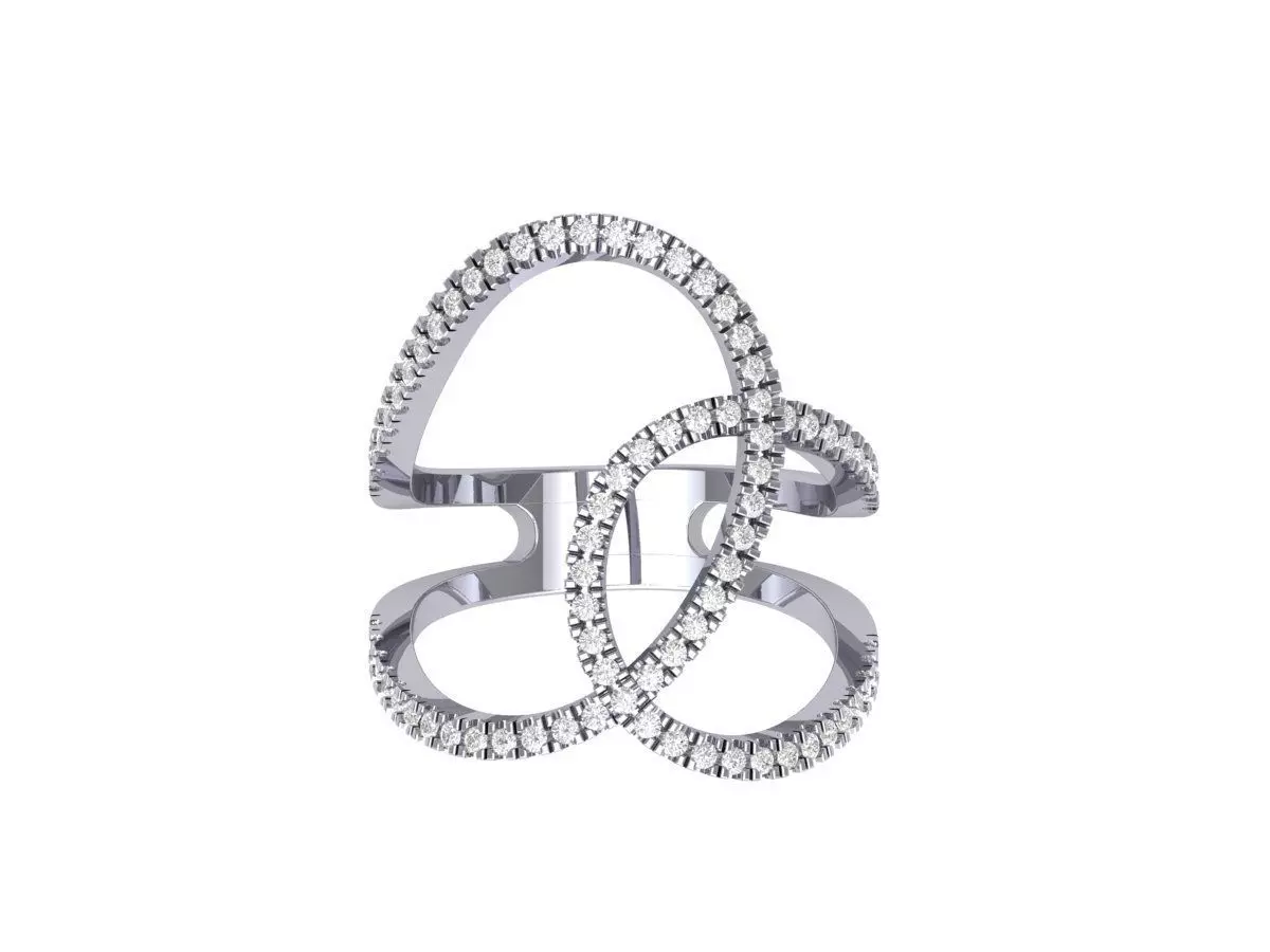 Infinity Wedding Ring 3D print model_0