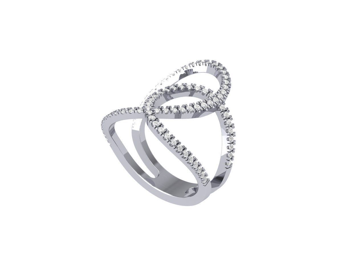 Infinity Wedding Ring 3D print model_4