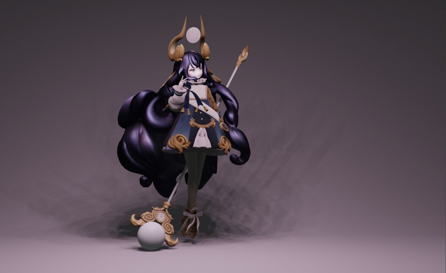 Anime Character - Unique 2 3D model_1