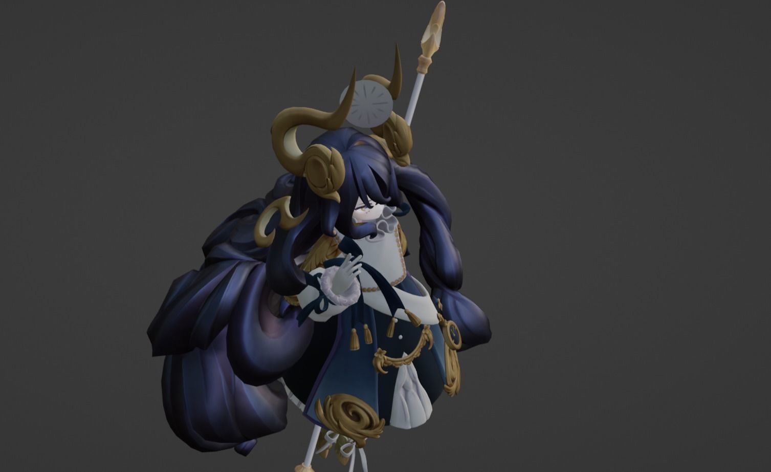 Anime Character - Unique 2 3D model_9