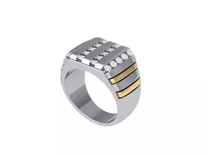 Man ArtDeco ring
