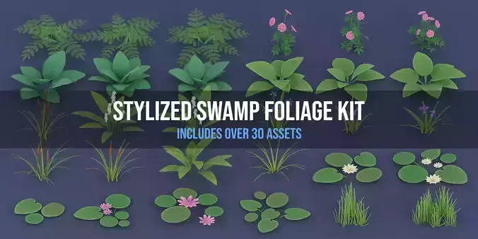 Stylized Swamp and Bog Foliage Kit