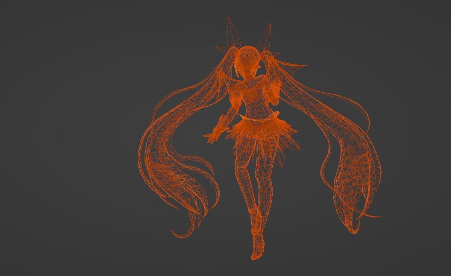 Anime Character - Unique 3 3D model_13