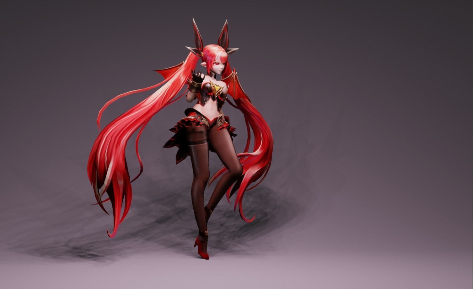 Anime Character - Unique 3 3D model_1