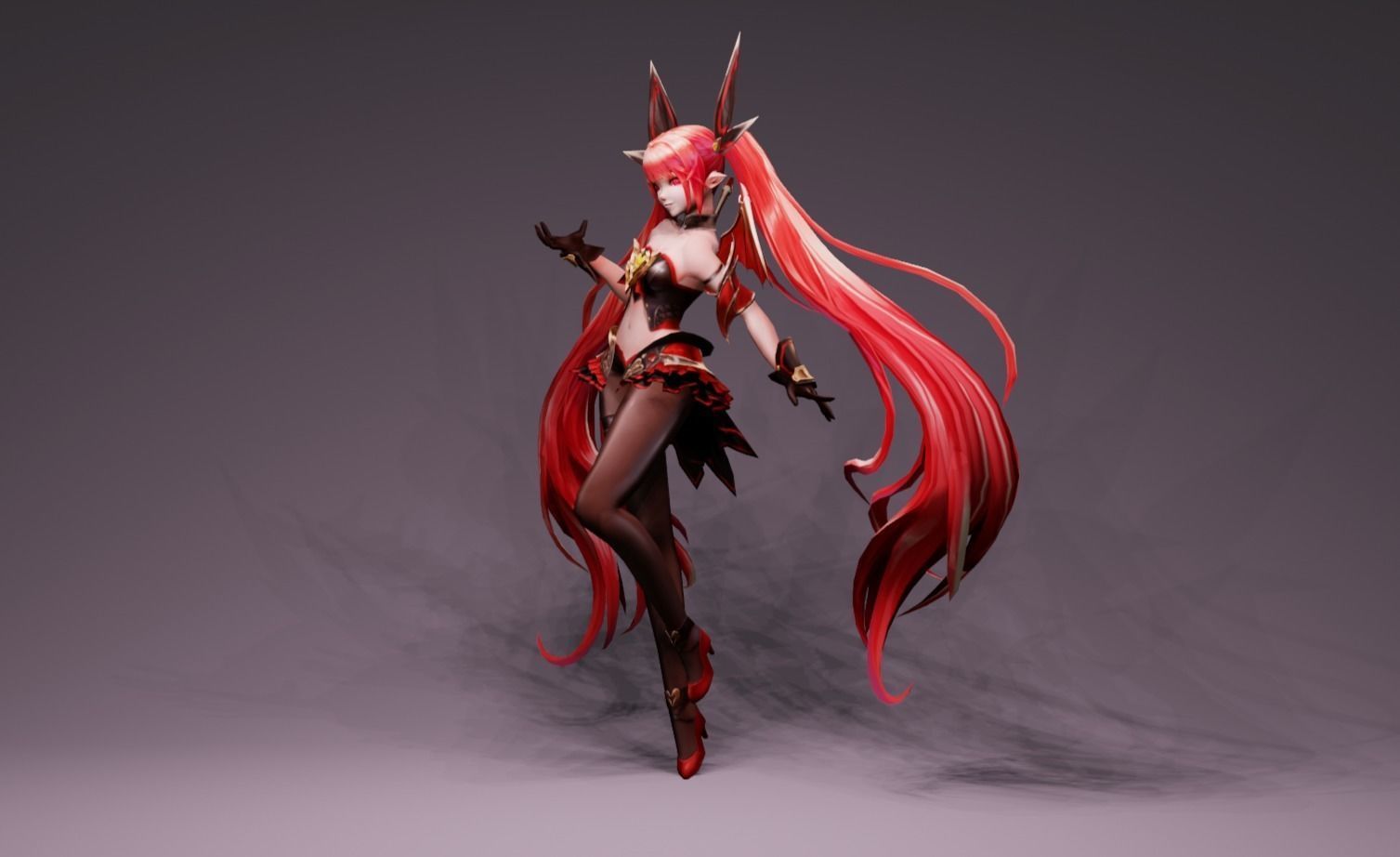Anime Character - Unique 3 3D model_7