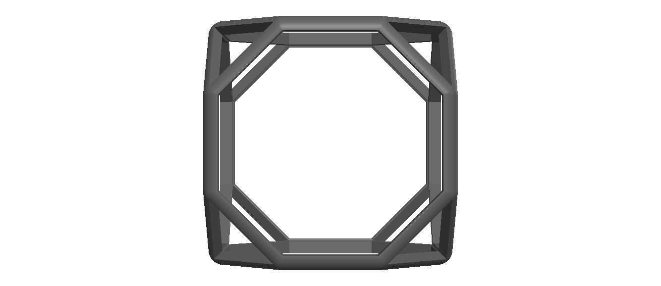 Wireframe Shape Truncated Cube 3D print model_33