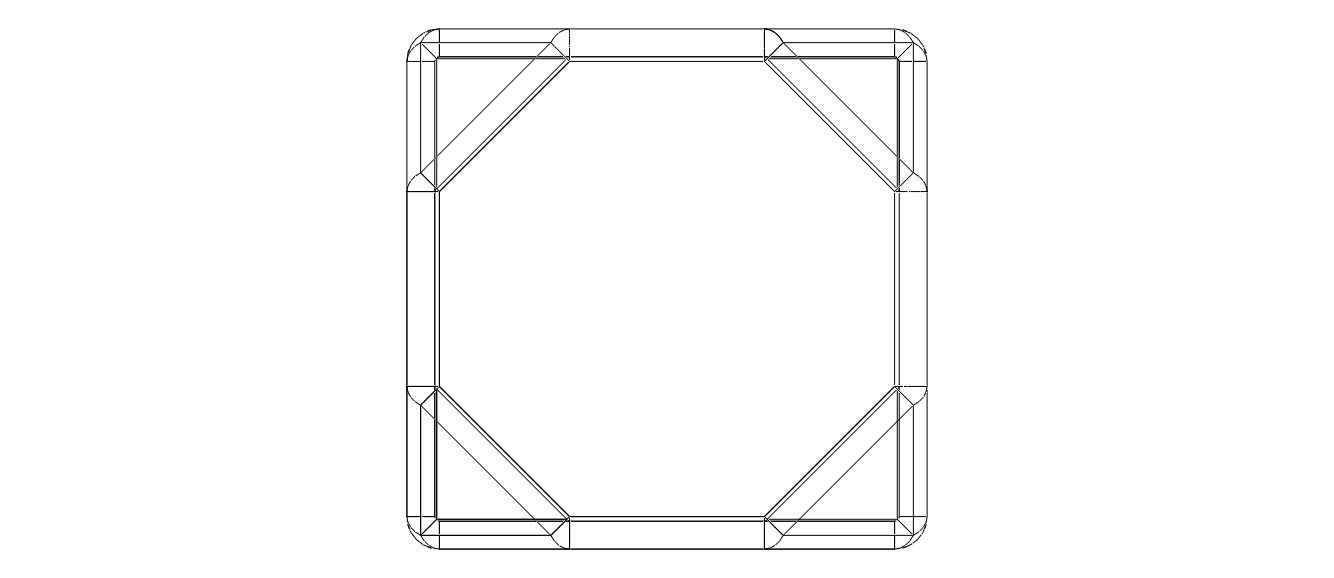 Wireframe Shape Truncated Cube 3D print model_16