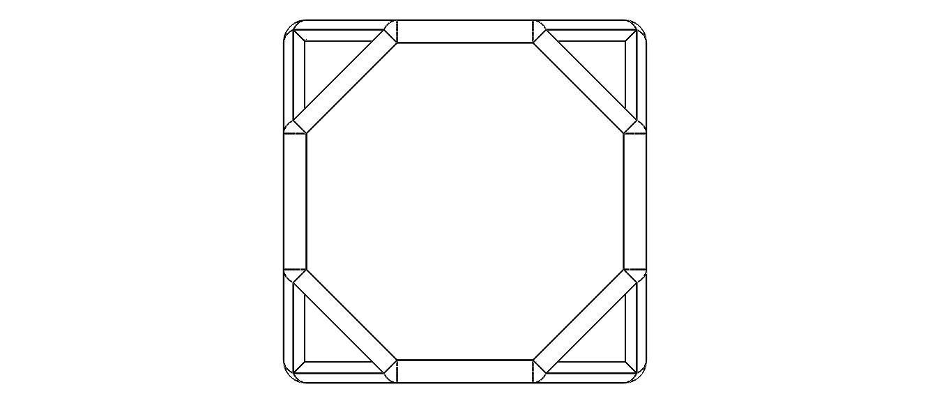 Wireframe Shape Truncated Cube 3D print model_14
