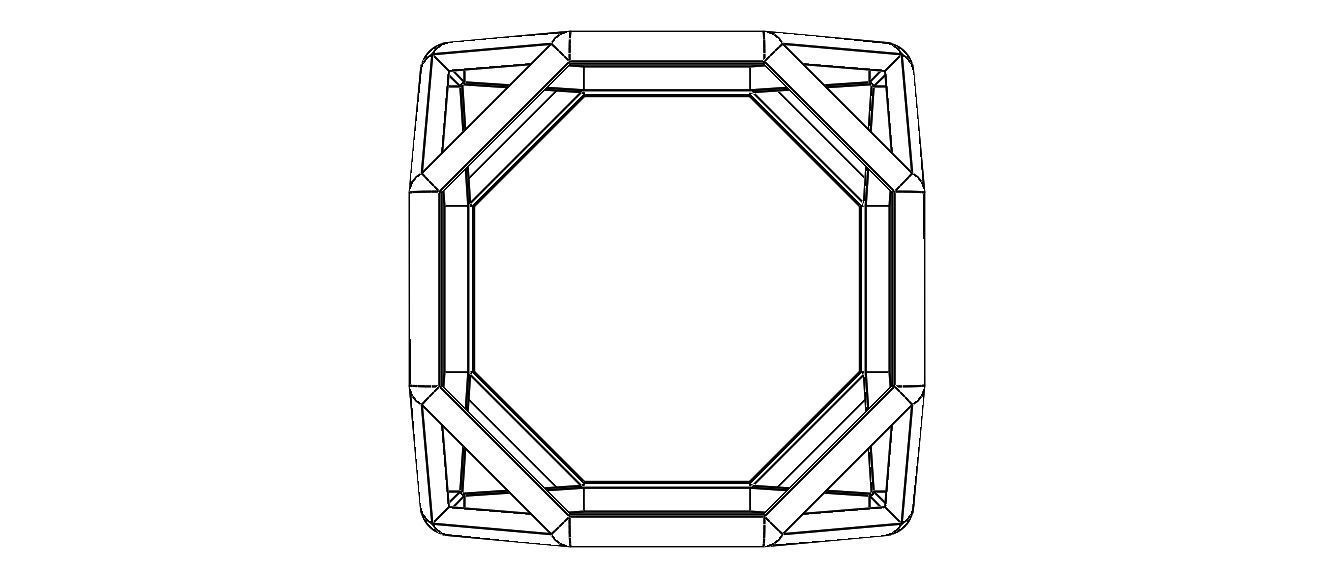 Wireframe Shape Truncated Cube 3D print model_30